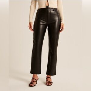 A&F Curve Love Vegan Leather Ankle Straight Pant//Ultra High Rise//Size 20
